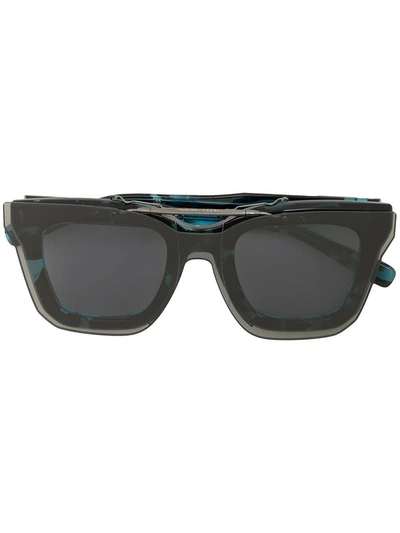 Sacai Black And Blue Tortoiseshell Sunglasses