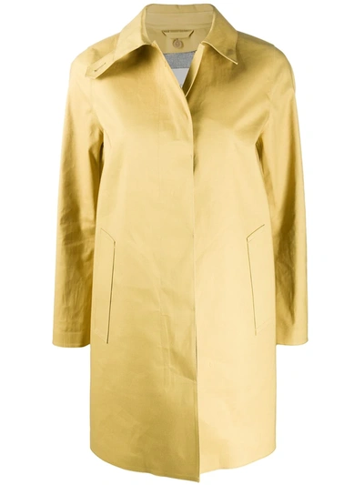 Mackintosh Dunoon Single-breasted Coat In Yellow
