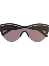 Balenciaga Mirror Lenses Cat-eye Frame Sunglasses In Black