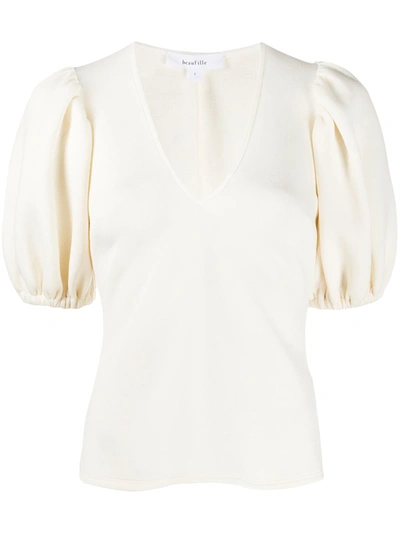 Beaufille Balloon Sleeves Blouse In White