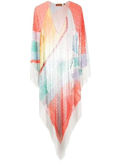 Missoni Colour Blocked Beach Cover-up In Blue