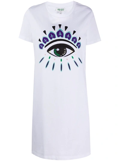 Kenzo Eye T-shirt Dress In White