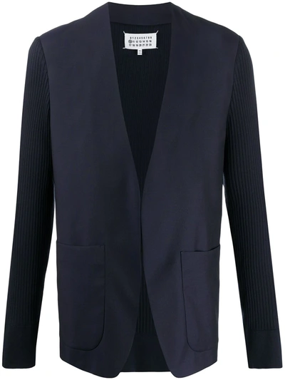 Maison Margiela Contrast Blazer In Blue