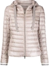 Herno Zipped Up Padded Jacket In Neutrals