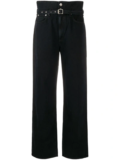 Rag & Bone Wide-leg Jeans In Black