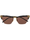 Gucci Cat-eye Frame Sunglasses In 黑色