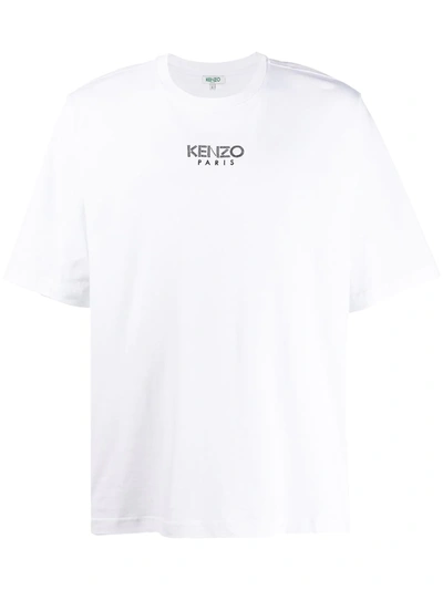 Kenzo Oversized Logo-embroidered T-shirt In White