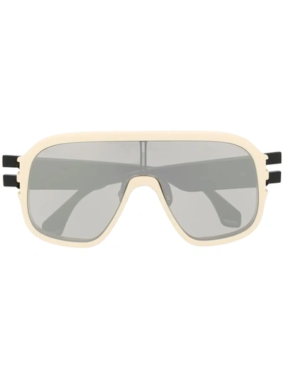 Gucci Oversized Mask-frame Sunglasses In Neutrals