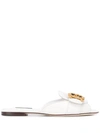 Dolce & Gabbana Dg Peep-toe Mules In White