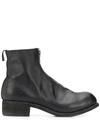 Guidi Cracked-effect Ankle Boots In Black