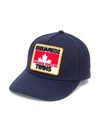 Dsquared2 Kids' Logo Patch Cap In Blue