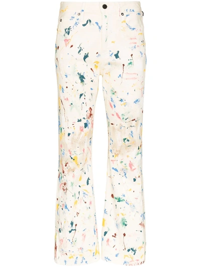 Simon Miller Miller Bell Paint Splattered-effect Jeans In White