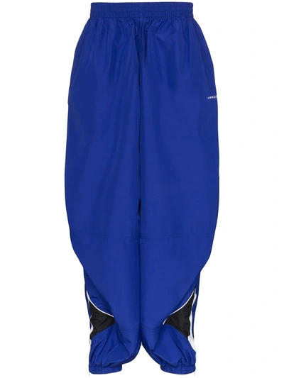 Y/project Oversized Fit Track Trousers In Blue