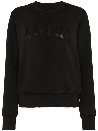 Amiri Logo Cotton Sweatshirt In Black