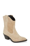Allsaints Shira Western Boot In Stone Suede