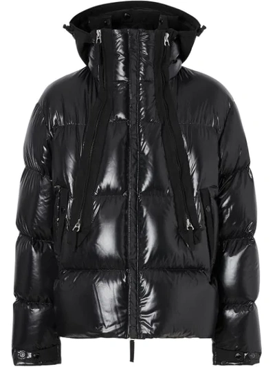 Burberry Men's Desford Nylon Zip-front Puffer Coat In Black