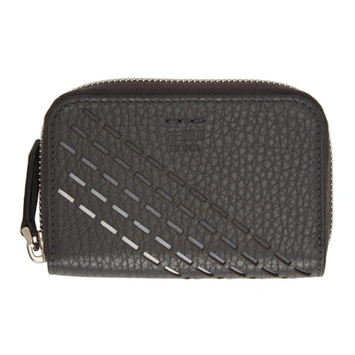Fendi Grey Small Degradé Zip-around Wallet In F10vx Grey