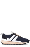 Lanvin Navy Mesh Bumper Sneakers In Bleu Marine