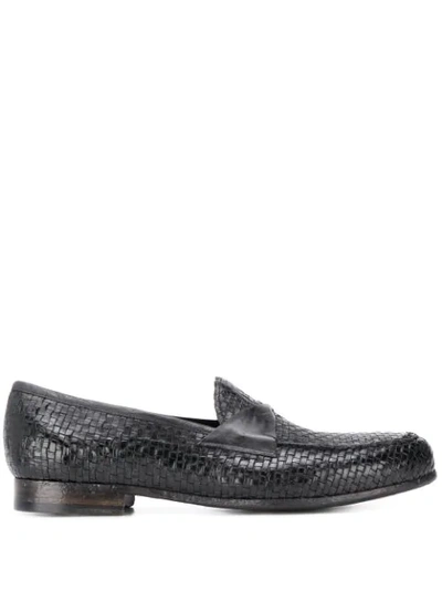 Lidfort Woven Loafers In Black