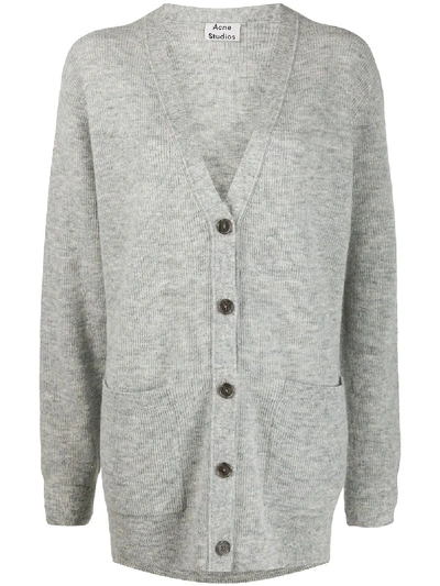 Acne Studios V-neck Cardigan Grey Melange