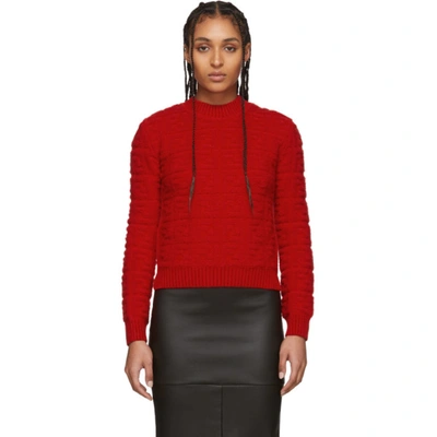 Fendi Red Forever  Embossed Jumper In F18w2 Red