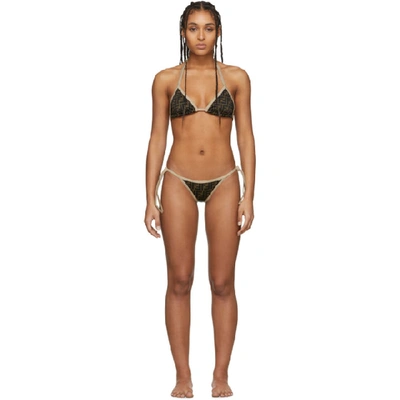 Fendi Brown Polyamide Bikini In F1ag8 Liber
