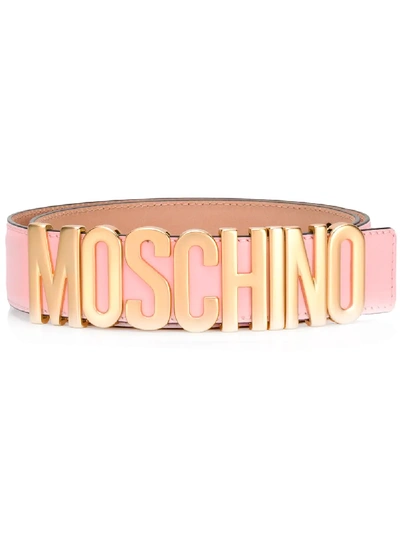 Moschino Pink Leather Belt