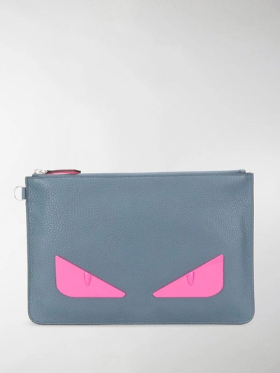 Fendi Bag Bugs Clutch In Grey