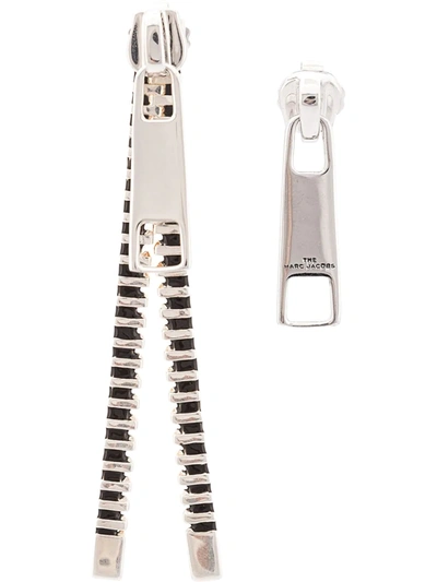 Marc Jacobs The Zipper Earrings In Silver