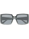 Balenciaga Shield Square Sunglasses In Silver