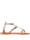 Kjacques Snake Print Sandals In Hawaii Miiares