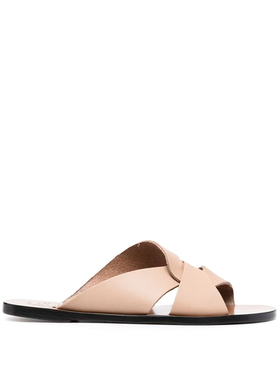 Atp Atelier Allai Twisted Strap Sandals In Pink