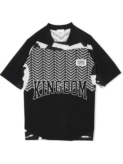 Burberry Teen Kingdom Print Mesh T-shirt In Animal Print