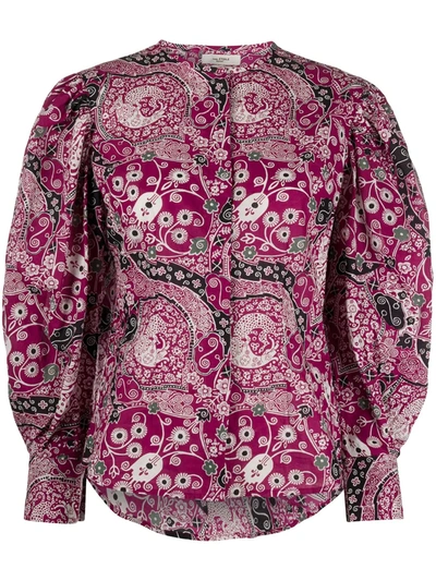 Isabel Marant Étoile Mexika Floral Print Shirt In Pink