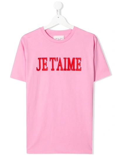 Alberta Ferretti Kids' T-shirt Mit Logo In Pink