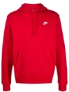 Nike Embroidered Logo Hoodie In Red