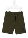 Dsquared2 Kids' Logo-print Track Shorts In Green