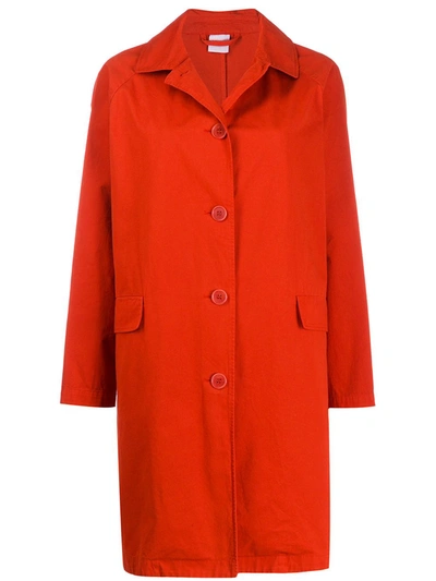 Aspesi Single Breasted Mac Jacket In Red