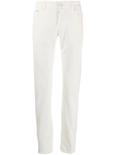 Jacob Cohen Pocket Square Slim-fit Jeans In White