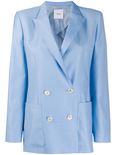 Agnona Structured Double-breasted Blazer In Blue