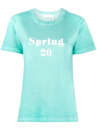 See By Chloé Crew Neck 'spring 20' T-shirt In Blue