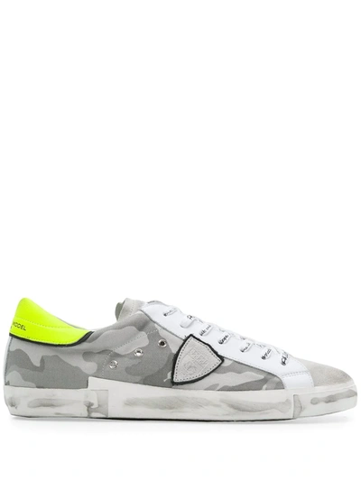 Philippe Model Paris Paris X Camouflage-print Sneakers In Grey