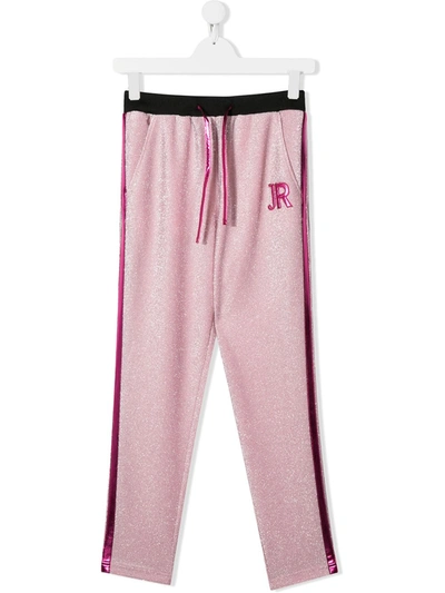 John Richmond Junior Teen Drawstring Shimmer Trousers In Pink