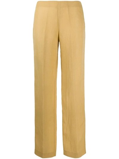 Pre-owned Romeo Gigli 1990s Straight-leg Trousers In Yellow