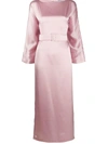Bernadette Side Slit Dress In Pink