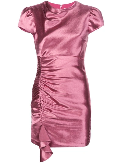 Cinq À Sept Natalia Ruched Mini Dress In Pink
