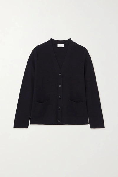 Allude Wool Cardigan In Navy