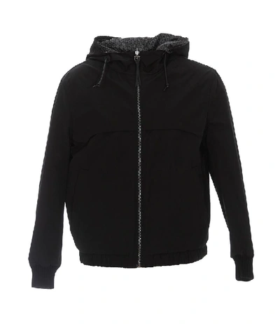 Ferragamo Reversible Jacket With Gancini Print In Black
