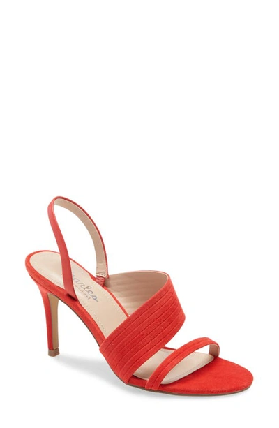 Charles By Charles David Helix Sandal In Hot Red Suede Leather