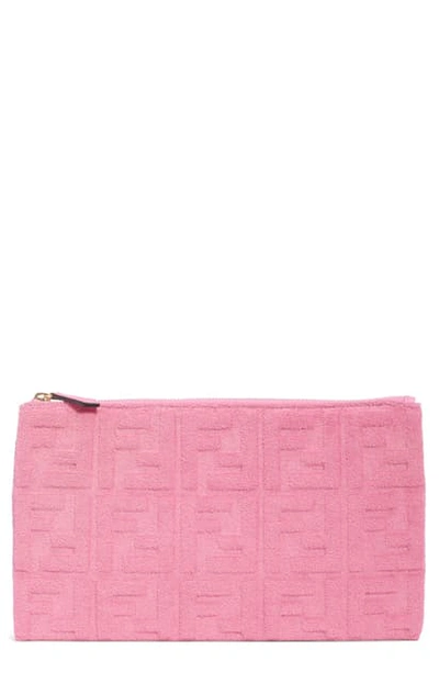 Fendi Medium Tess Clutch In Pink